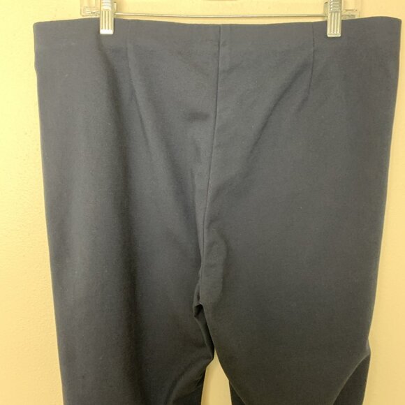 J Jill Womens 18P Pants Essential Cotton Stretch Ankle Navy Blue Pockets Stretch - Picture 8 of 15